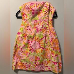 Lilly Pulitzer Sun Salute strapless dress size 6